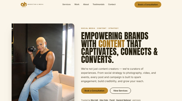 A.Hart Marketing & Media site preview